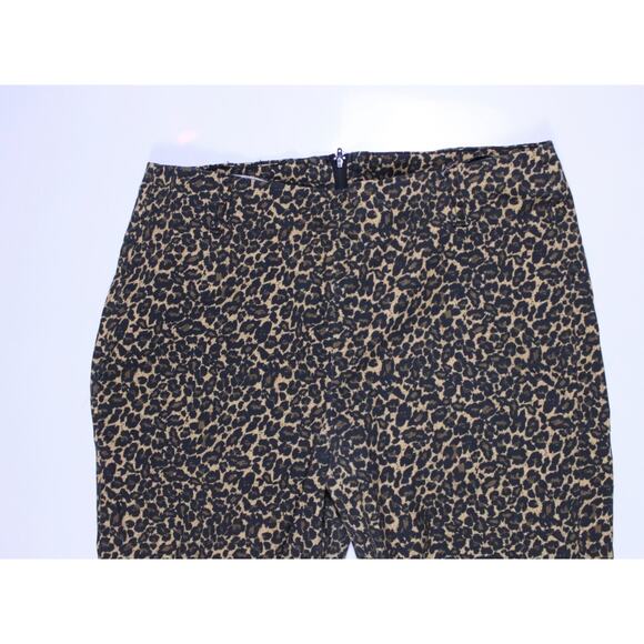 UNIF Cheetah print Debbie pants sz 31 Y2K Split Hem Flared Leg Stretch trousers - Picture 2 of 5